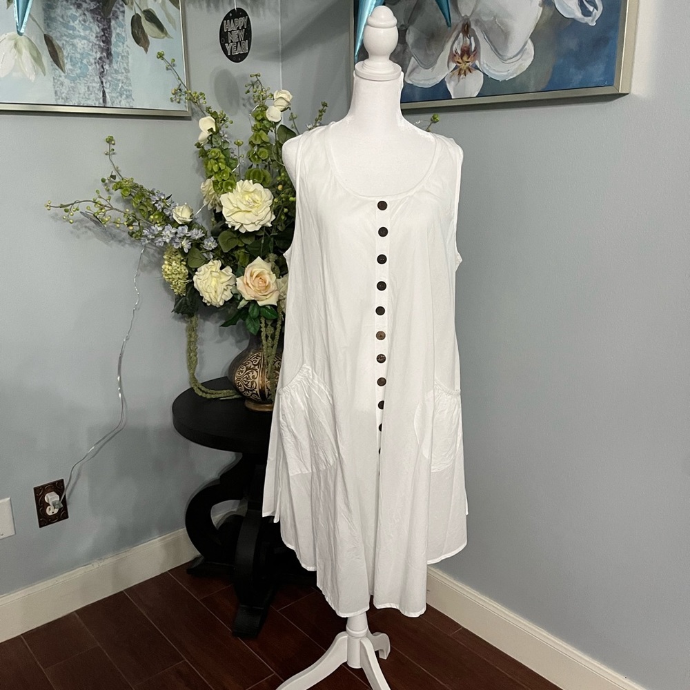 Brand new white 100% cotton dress